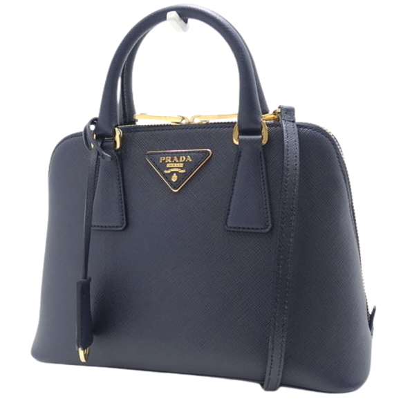 Prada Promenade Bag Saffiano Leather Mini Bag Navy Blue - Picture 1 of 1
